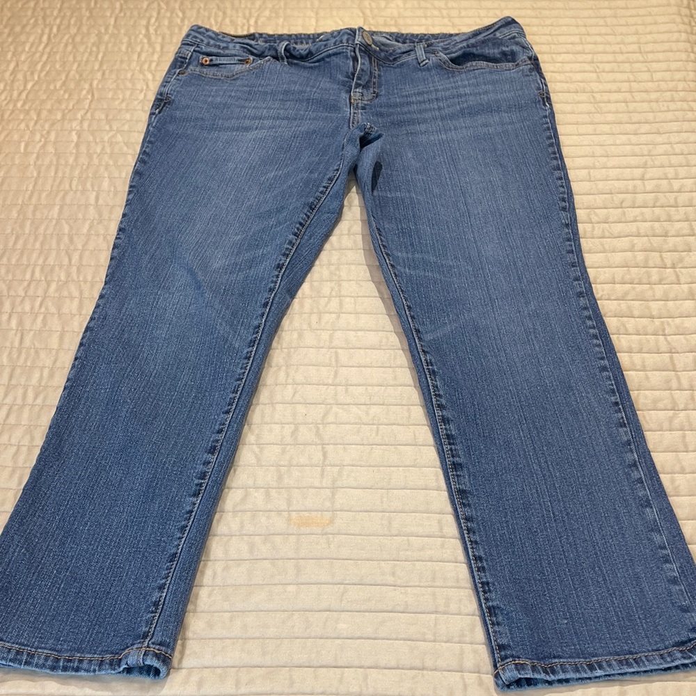 Aeropostale BAYLA SKINNY Blue Ankle & Cropped Jeans WOMENS SIZE 16